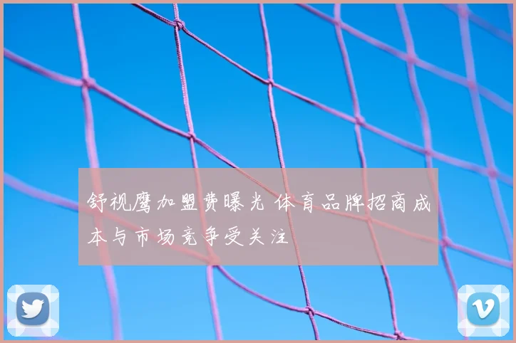 舒视鹰加盟费曝光 体育品牌招商成本与市场竞争受关注